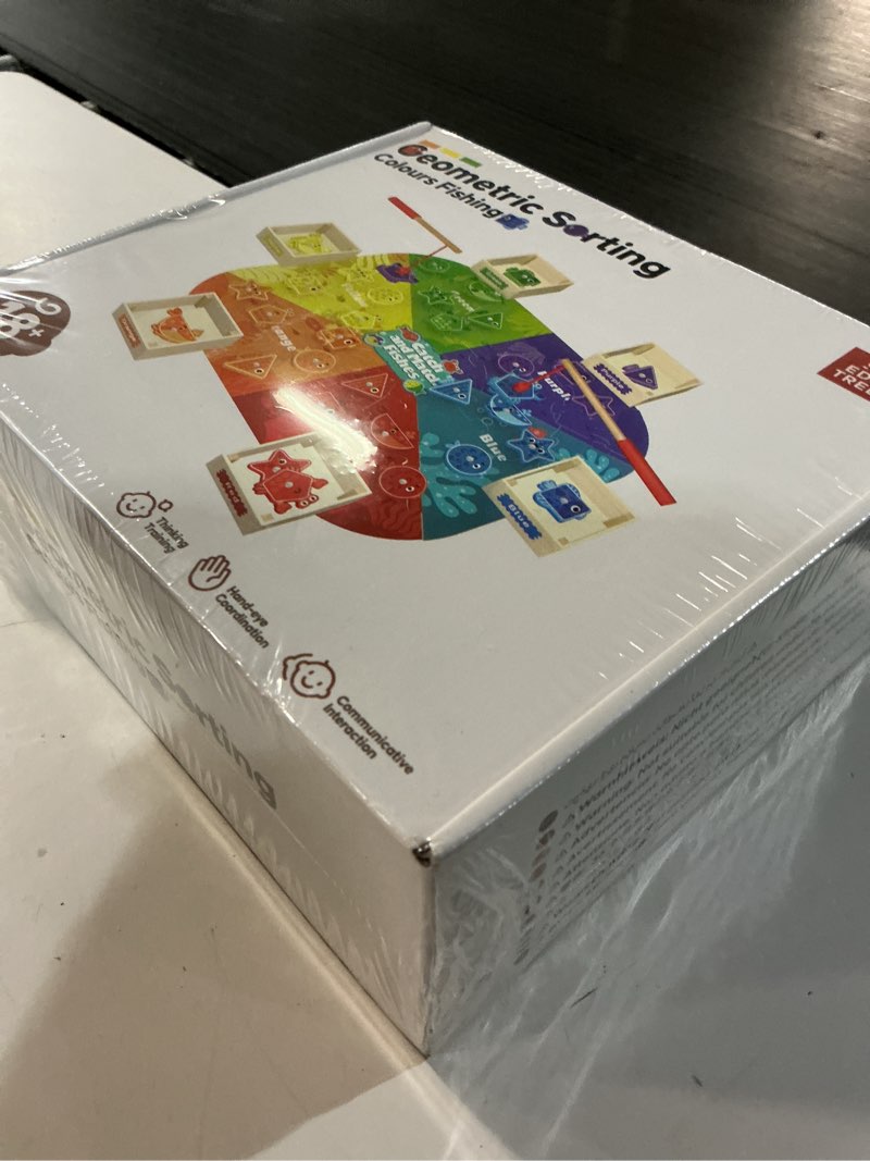 Condition photo showing New/Like New for montessori toys for toddlers 1-3, magnetic fishing game for kids 2-4, color & shape sorter educational learning toys with wooden box & puzzle for boys girls 3-5