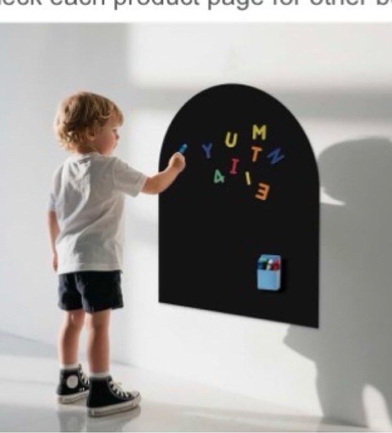 32 x 24 Arch Magnetic Wall Decal for Kids, Upgraded Self-Adhesive UnPeel Magnetic Chalkboard for Wal