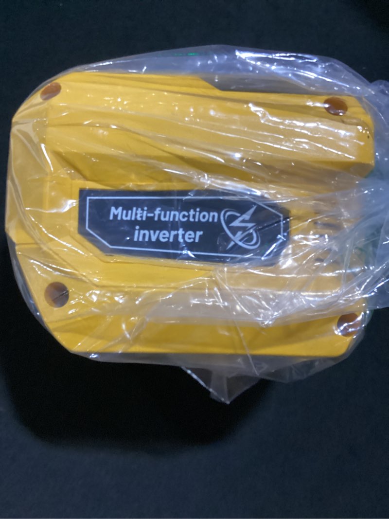 Condition photo showing Good Condition for 220w power inverter compatible with dewalt 20v battery, dc 20v to ac 110v portable power station with 1 ac outlet, 2 usb ports & 1 type-c fast charging, 400lm led work light 1-pack yellow