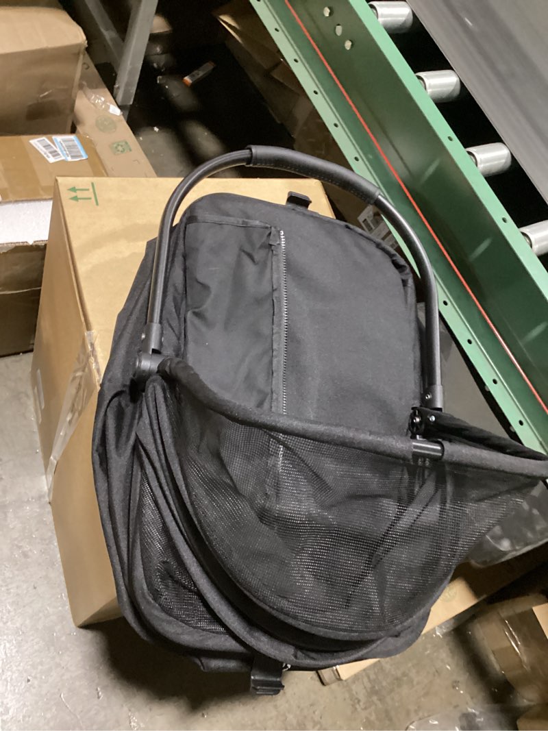 Condition photo showing As Is for 3 in 1 pet stroller with removable carrier, folding stroller for small/medium dogs and cats, waterproof, all-terrain, with sun shades, car seat black 3 in 1 small