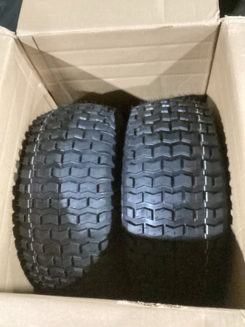 Condition photo showing New/Like New for maxrollors (2 pack) 20x8.00-8 lawn mowe tire and wheel tubeless, 3.5" offset hub, 3/4" borehole, 3/16" keyway, 4-ply, replacement 20x8-8 rear tire and wheel assemblies 20 x 8.00-8" tubeless (offset hub)
