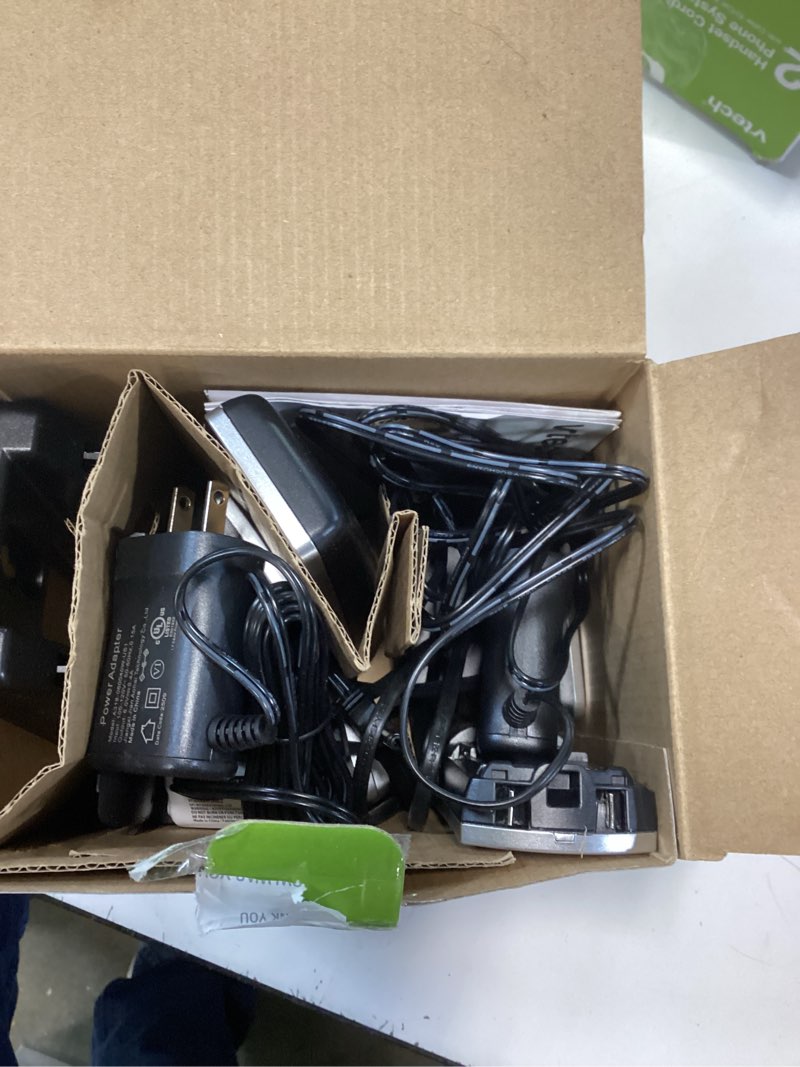 Condition photo showing As Is for vtech cs6919-2 dect 6.0 cordless phone with caller id and handset speakerphone, 2 handsets, silver/black