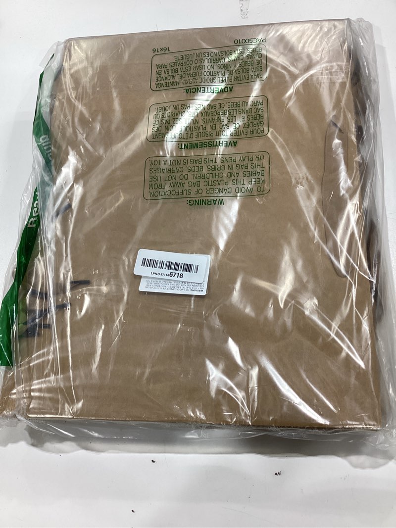 Condition photo showing New/Like New for 12 pcs extra large brown kraft paper gift bags, 16"x6"x12", ribbon handles, solid color, wholesale & retail bags, wedding & party favors brown-12-h-xl