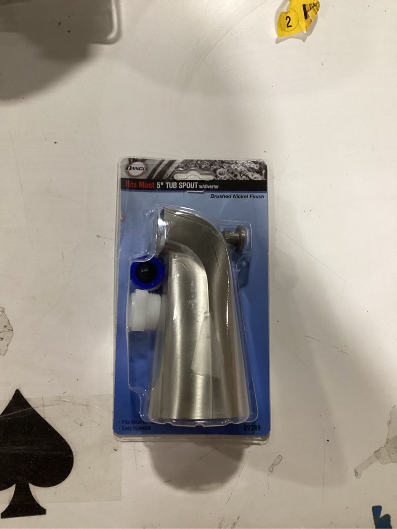 Condition photo showing Good Condition for Danco Brushed Nickel Universal Fit Bathtub Spout With Diverter