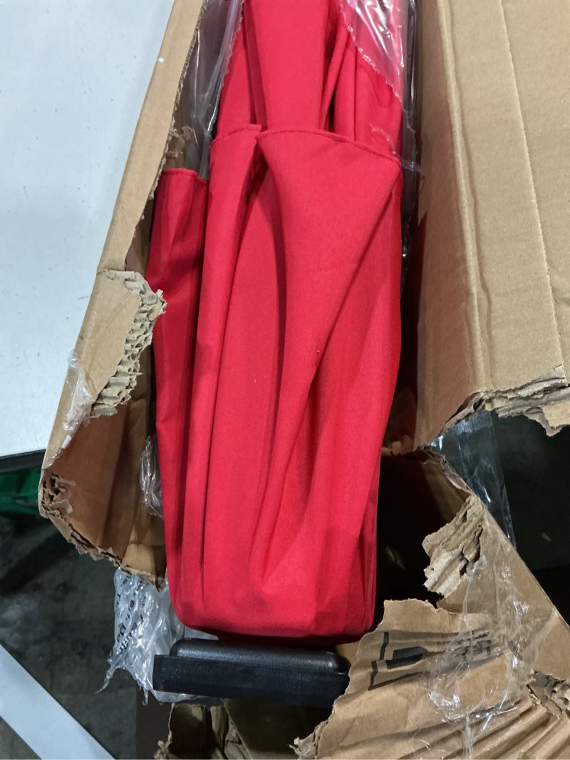 Condition photo showing Good Condition for sunnyglade 9' solar led lighted patio umbrella with 8 ribs/tilt adjustment and crank lift system (red)