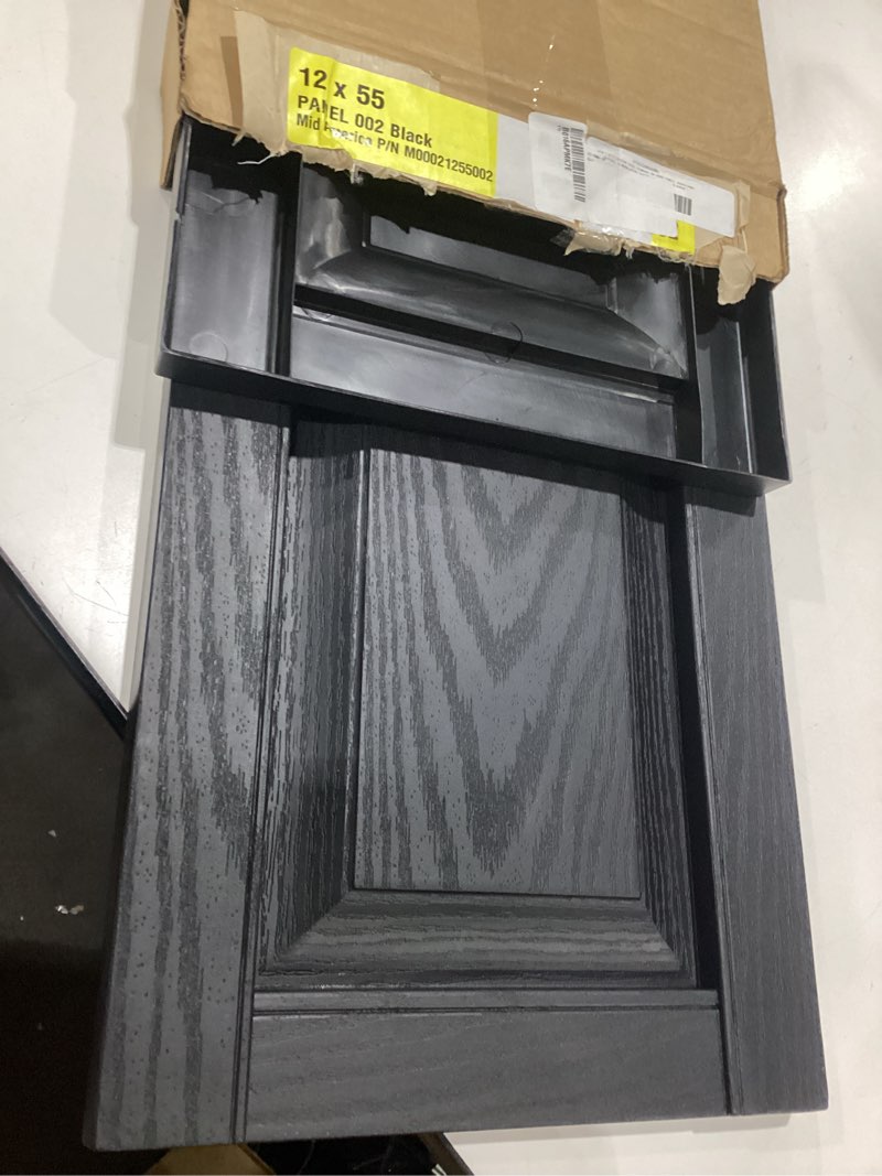 Condition photo showing Good Condition for ekena millwork lifetime vinyl lp2s12x05500bl standard two equal panel vinyls, raised panel vinyl shutters, w/installation shutter-lok's & matching screws (per pair), 12"w x 55"h, black 12-in. w x 55-in. h 002 - black