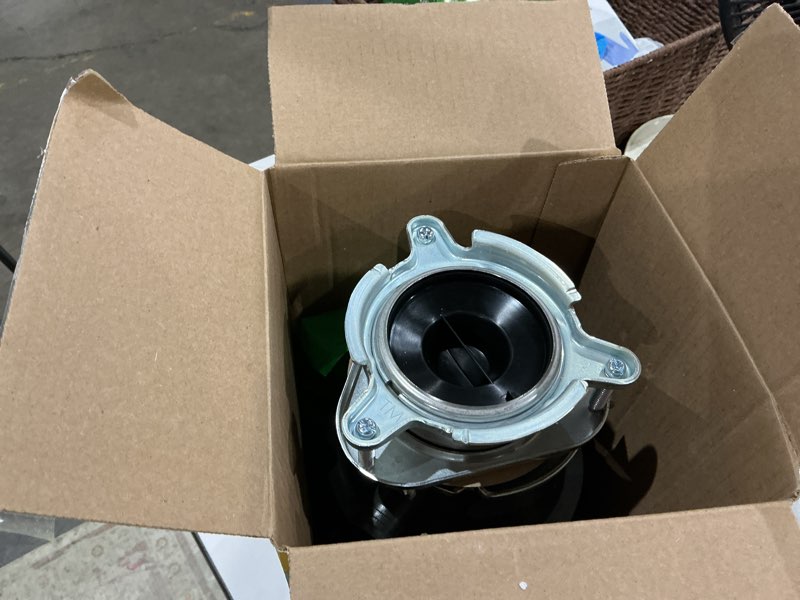 Condition photo showing As Is for insinkerator badger 1xl continuous feed 1/3-hp septic safe non-corded garbage disposal