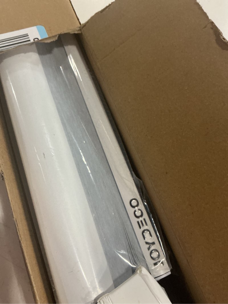 Condition photo showing New/Like New for Joydeco Cellular Shades Cordless Blackout Shades for Indoor Windows, Honeycomb Blinds with Thermal Insulation & Noise Reduction (White, 28" W x 48" H) A - White 28"W x 48"H