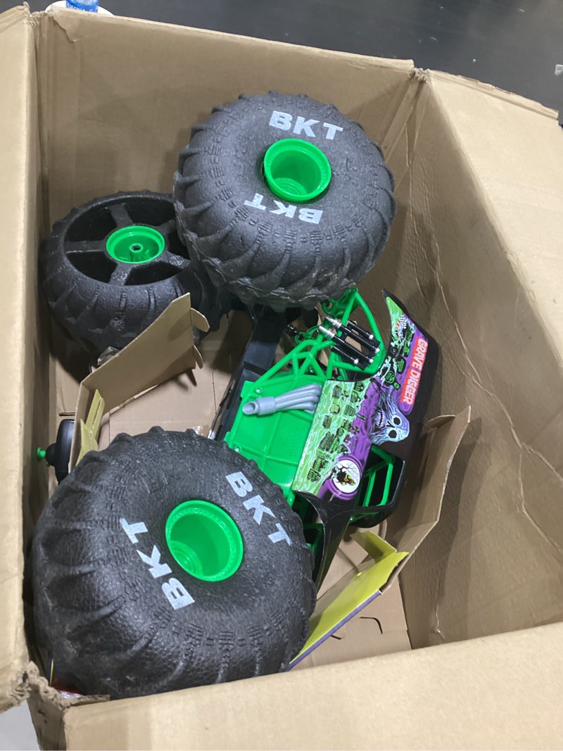 Condition photo showing As Is for Monster Jam, Official Mega Grave Digger All-Terrain Remote Control Monster Truck, Over 2 Ft. Tall, 1:6 Scale, Kids Toys for Boys and Girls Ages 4 and Up Mega Grave Digger (V2)