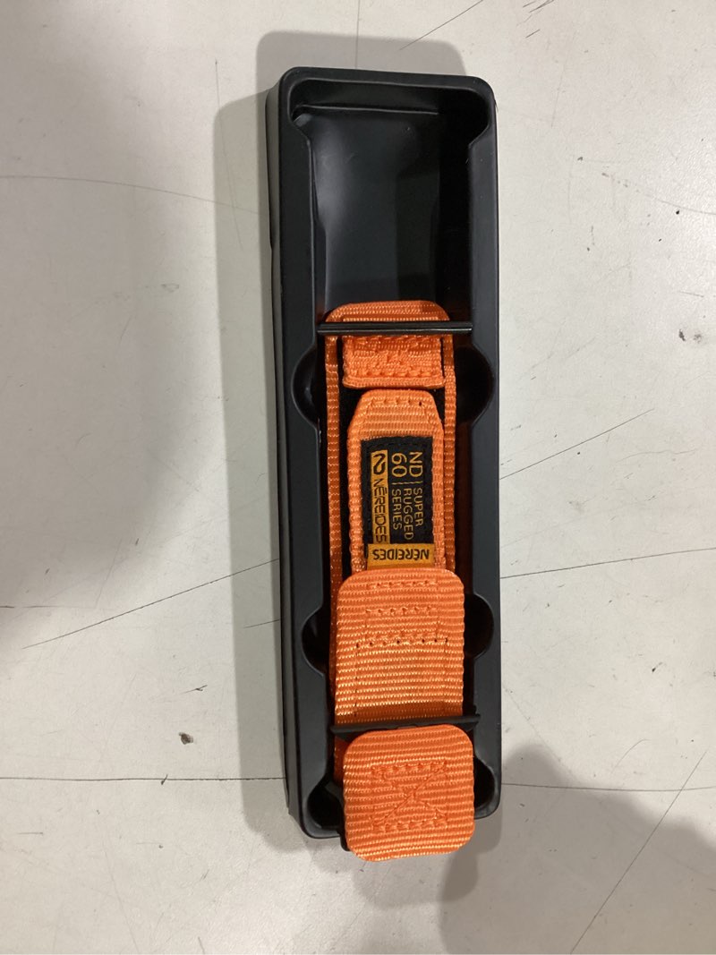 Condition photo showing Good Condition for Nereides Compatible with Apple Watch Series 10 Band Series 9/8/7/6/5/4/SE/SE2/SE3, Nylon Sports Strap with Woven Design for 49mm/46mm/45mm/44mm (L, Orange) Orange 44/45/46/49mm L