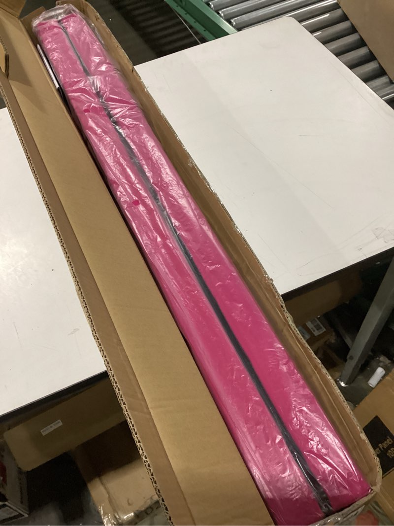 Condition photo showing New/Like New for Safly Fun Kids Gymnastics Bar Foldable & Adjustable 35"-51", Safe Padded Gymnastics Bar for Kids, Sturdy 145 lbs Capacity, Easy-to-Assemble Gymnastics Equipment for Indoor/Outdoor Training Pink with mat