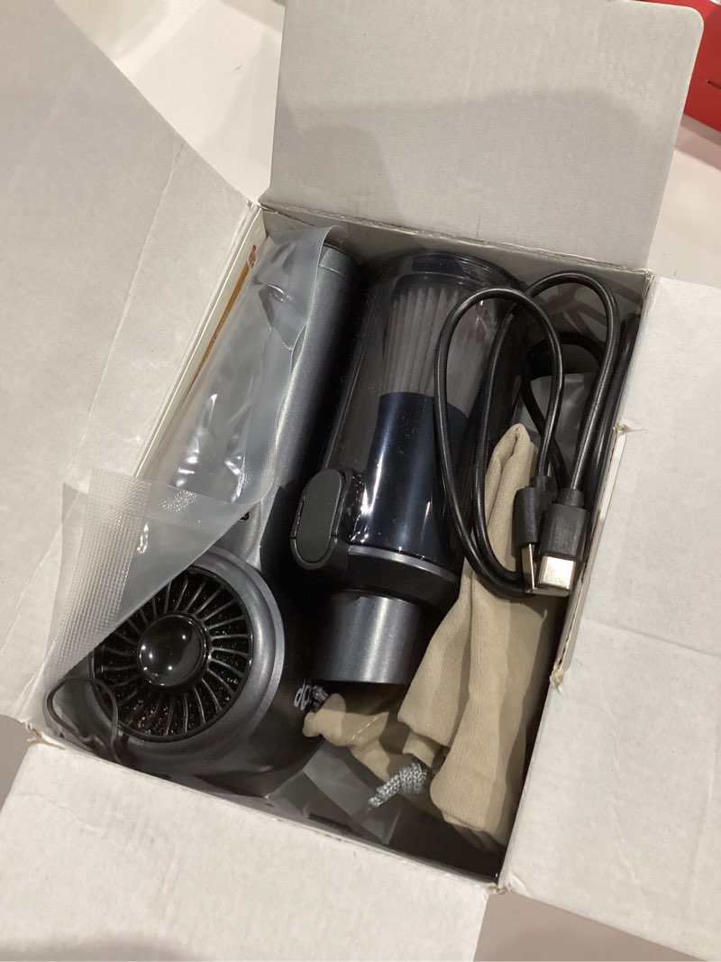 Condition photo showing Good Condition for Car Vacuum Portable Cordless, 35000Pa High Power Brushless Motor Handheld Vacuum, 6-in-1 Rechargeable Mini Cleaner with Air Duster for Car, Home, Pet Hair, Keyboard,Grey Gray