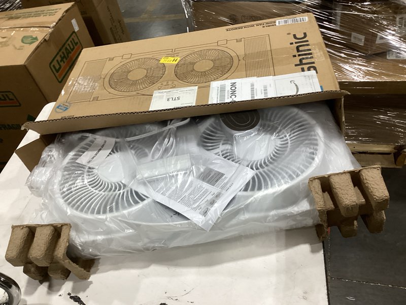 Condition photo showing Good Condition for shinic 9" window fan low-noise reversible remote control 3-speed, etl | 3 functions (intake/exhaust/circulate), 3 speeds. low-noise. fits 23.8"-37". remote control, for bathroom & kitchen.