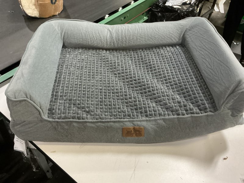 Condition photo showing Good Condition for Orthopedic Dog Bed for Large Dogs, Washable Dog Sofa Beds, Supportive Foam Pet Couch Bed with Removable Washable Cover, Waterproof Lining and Nonskid Bottom,Grey (L,42" L x 30" W x 7.5" Th)