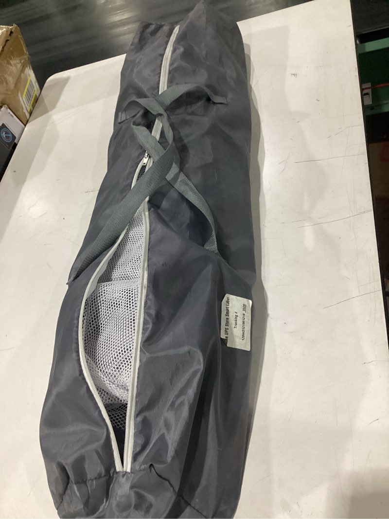 Condition photo showing As Is for jixrolyn small playpen for babies and toddlers, 36"x36", soft breathable mesh, anti-slip base, mini baby play yard with pull-up ring regular 36"×36" dark grey
