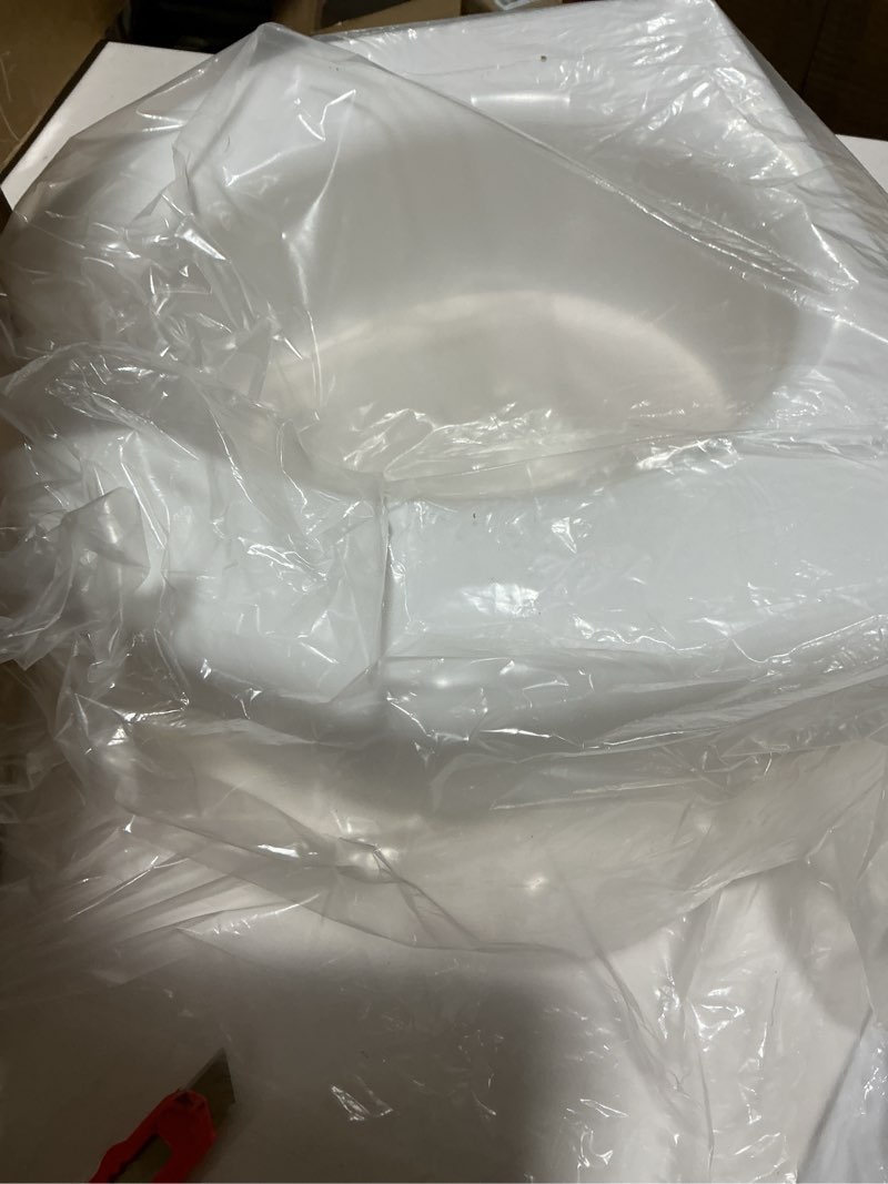 Condition photo showing Good Condition for (Similar to) Carex Toilet Seat Riser, Elongated Raised Toilet Seat Adds 3.5 inches to Toilet Height, for Assistance Bending or Sitting, 300 Pound Weight Capacity Toilet Riser