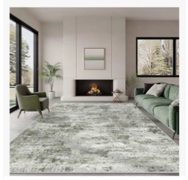 Cochyean Rugs for Living Room, 8x10 Area Rug - Stain Resistant Large Rugs for Living Room, Abstract 