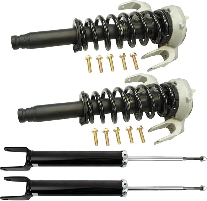 TRQ Front and Rear Complete Strut Assembly & Shock Absorber Kit Complete Strut & Coil Spring Assembly Compatible with 2008-2013 Cadillac CTS