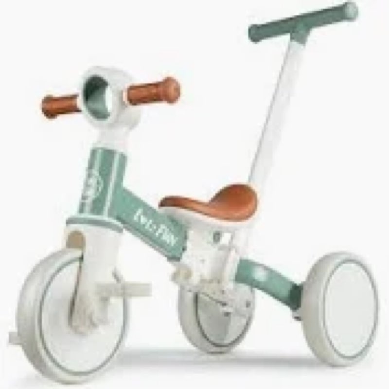 LOL-FUN 5 in 1 Toddler Tricycles for 1-3 Year Olds Boys Girls Toy, Baby Balance Bike 1 Year Old Kids