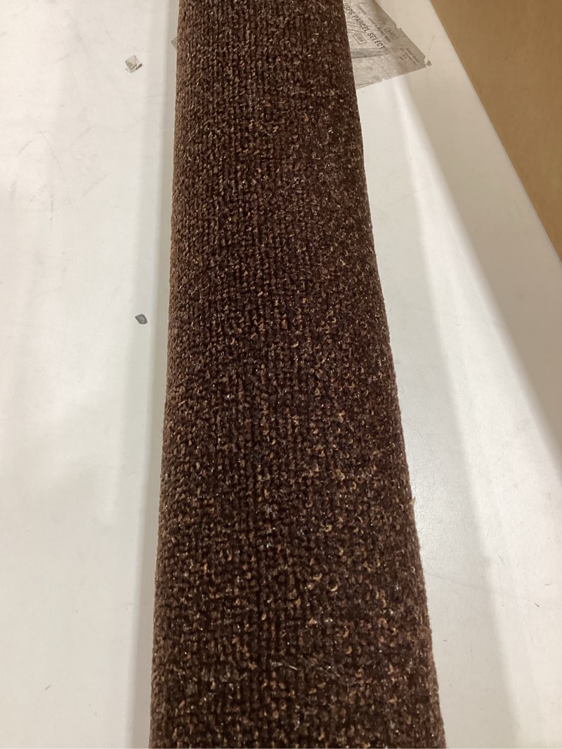 Condition photo showing Good Condition for Machine Washable Modern Solid Design Non-Slip Rubberback 2x3 Traditional Area Rug for Entryway, Bedroom, Kitchen, Bathroom, 2'3" x 3', Brown Solid Brown Entryway - 2'3" x 3'
