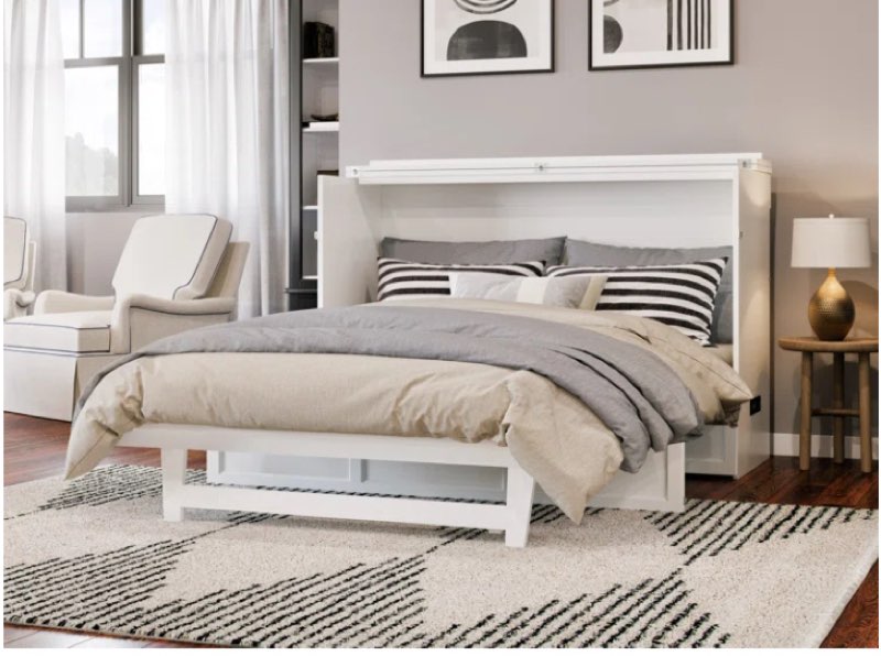 Andriena Murphy Bed Chest with 6\" Mattress, Storage & Built-in Charger (Incomplete) (Queen Size)