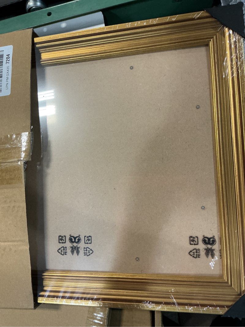 Condition photo showing New/Like New for gulethun 12x16 frame, transitional modern design picture frames, 12 by 16 rustic poster frame for home decor, gold vintage photo frame, horizontal or vertical display, choose size & color gold 12x16in