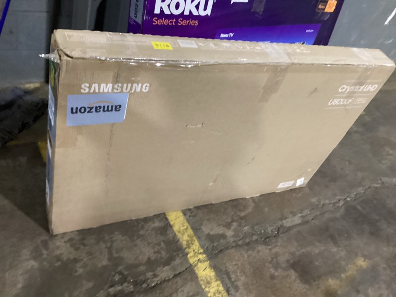 Condition photo showing As Is for Samsung 55-Inch Class Crystal UHD U8000F 4K Smart TV (2025 Model) Endless Free Content, Crystal Processor 4K, MetalStream Design, Knox Security, Compatible with Alexa