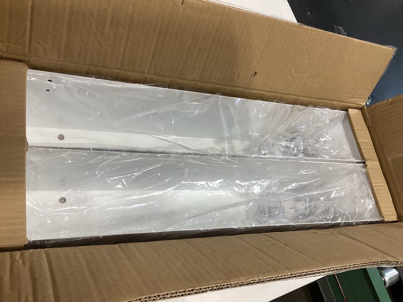 Condition photo showing Good Condition for lalagreen planter boxes outdoor (24 inch, 2 pack) white metal rectangular railing flower box with brackets, deck railings planters fence balcony patio porch plant holder modern garden decor over rail 24" x 2 pack