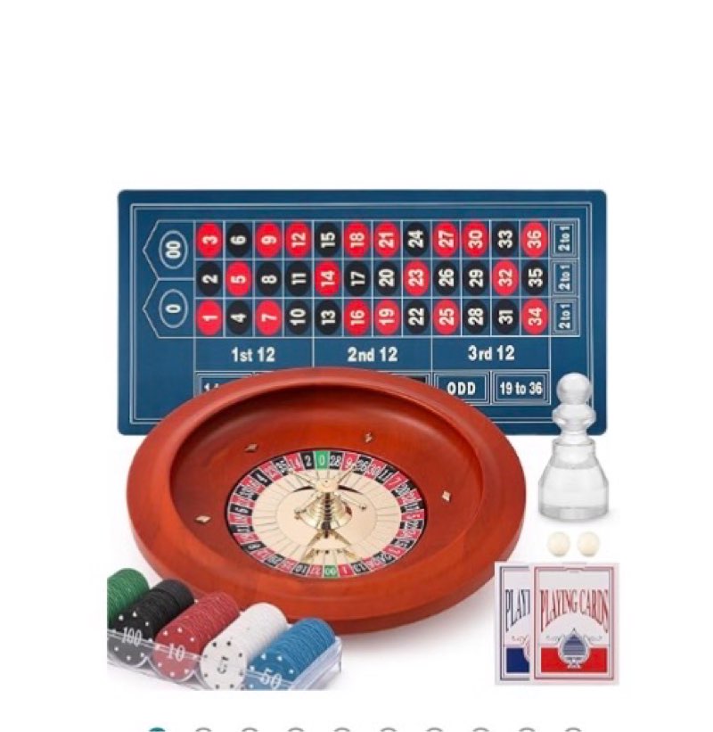 (BROKEN) Extguds Roulette Wheel Game Set with Large Felt, 16 Inch Roulette Wheel, Retractable Chip Rake? 200 