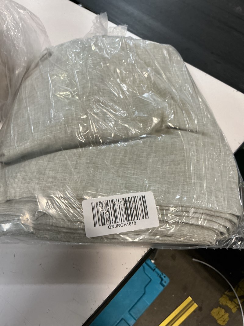 Condition photo showing Good Condition for european linen room darkening curtain, 48x84, sage