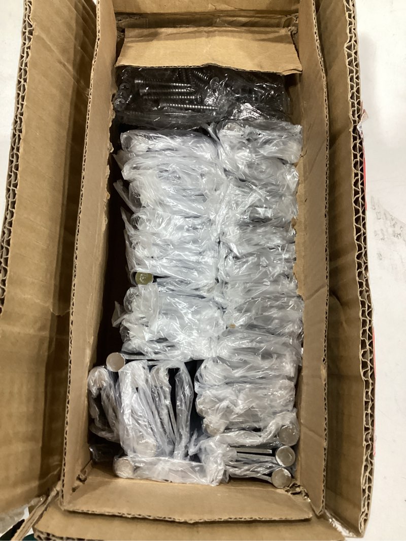 Condition photo showing Good Condition for TICONN 48-Pack 3.5 Inch Door Hinges with 5/8" Radius Corner, 3-1/2 x 3-1/2 Inch Iron Bifold Residential Doors Hardware (5/8" Radius Corner, Satin Chrome, 48 Pack) 48 Pack 5/8" Radius Satin Chrome