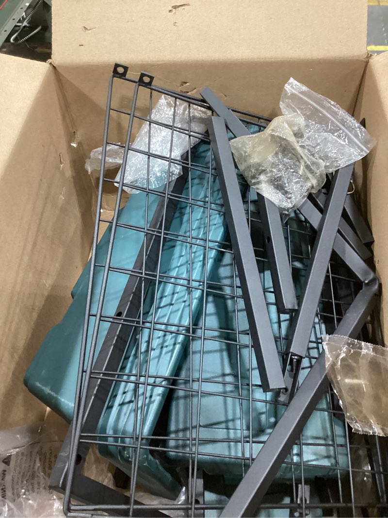 Condition photo showing As Is for CADUKE Raised Planter Box with Legs, 32" Elevated Vegetable Garden Beds, Raised Garden Bed with Drainage Holes & Trellis, Herb Garden Planter Outdoor for Vegetables, Balcony, Patio, Green