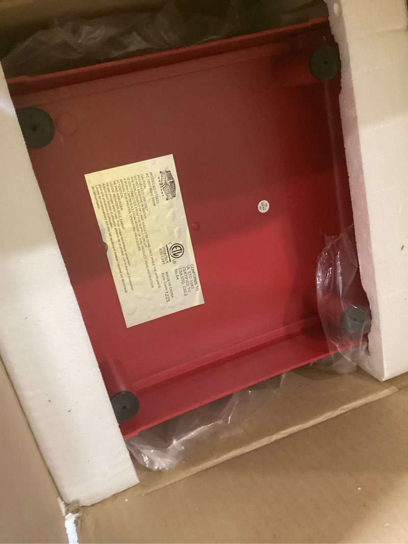 Condition photo showing As Is for great northern popcorn company 83-dt5621 northern company red gnp little bambino 2-1/2 ounce retro style popcorn popper machine, 2.5 ounce