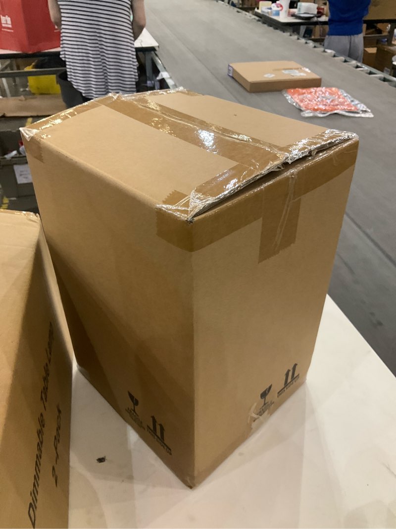 Condition photo showing As Is for Amazon Basics Smudge Resistant Mini Rectangular Trash Can With Soft-Close Foot Pedal, Brushed Stainless Steel, for Bathroom & small space, 5L/1.32 Gal, 7.3x8.5x11.8 in, Satin Nickel Finish Satin Nickel Mini, 5L/1.32 Gal