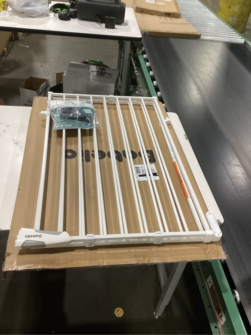 Condition photo showing New/Like New for Babelio Baby Gate for Stairs & Doorways, 26-43" W 34" H Extra Tall| No Bottom Bar| Easy Installation| One-handed Operation| Auto-close| Hardware Mount (Drill Needed) Safety Dog/Pet Gate Indoor (White) White - B17 26-43" W, 34" H