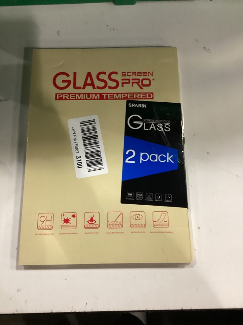 Condition photo showing New/Like New for SPARIN 2 Pack Screen Protector for Fire HD 10 Tablet (2023/2021-13th/11th Generation) 10.1 Inch, 9H Hardness Tempered Glass for Fire 10/Fire HD 10 Plus/Kids/Kids Pro Tablet 2021
