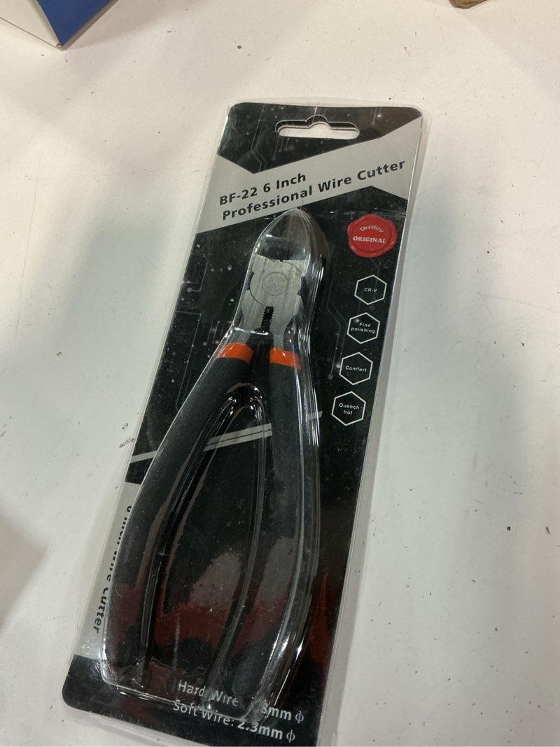 Condition photo showing Good Condition for boenfu 6 inches wire cutters heavy duty snips flush cut side cutters pliers metal cutting tool for crafting, floral, artificial flowers, chicken wire, electrical, 1 pack 6 inches - 1 pack - black handle
