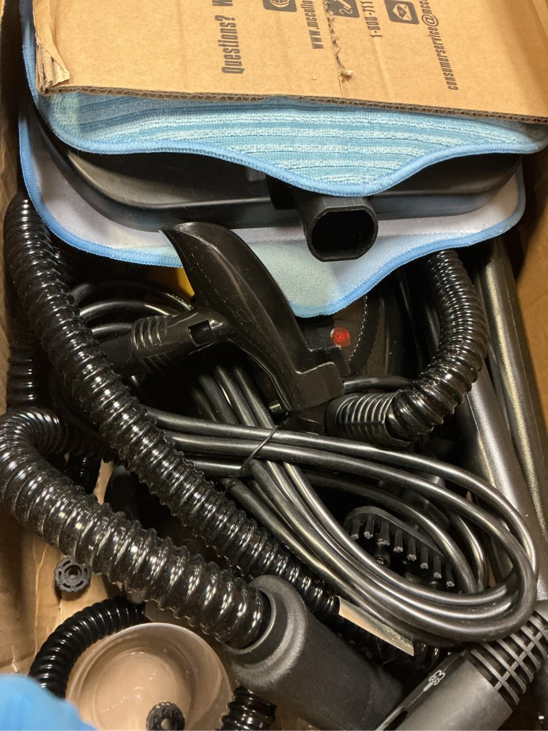 Condition photo showing As Is for McCulloch MC1275 Heavy-Duty Steam Cleaner, 45 Minute Runtime, 18 Accessories: Mop Head, Brushes, & More - Built for Home, Tile, Grout, Carpet, Furniture, & Personal Car Detailing
