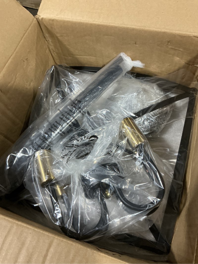 Condition photo showing Good Condition for Industrial Black Chandelier 4-Light Lantern Pendant Lighting Fixture for Over Table Dining Room Kitchen Island Foyer Hallway,E12 Max 60W,12.60in