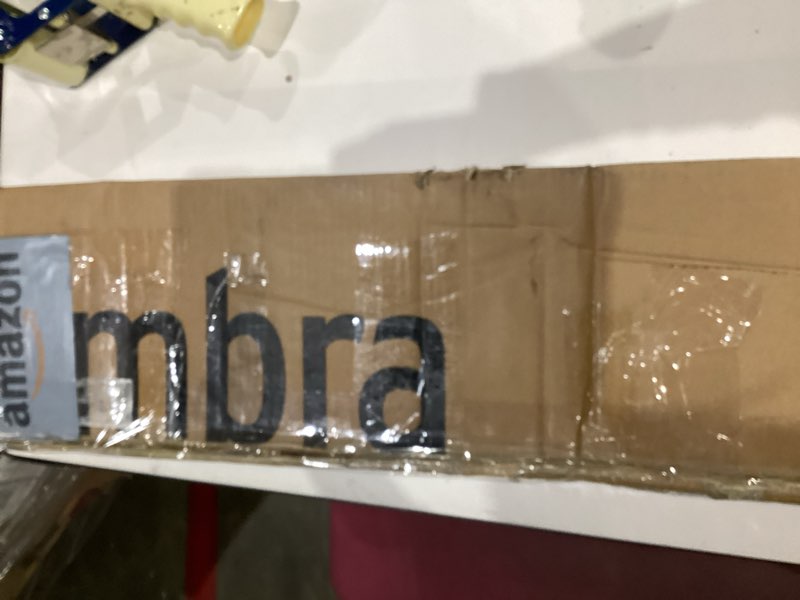 Condition photo showing As Is for Umbra Anywhere Expandable Curtain Rod and Room Divider, White