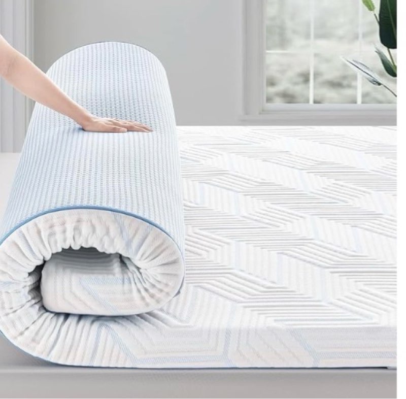 bedstory 4 inch memory foam mattress topper queen, gel copper infused bed toppers, medium firm foam mattress topper with removable cover