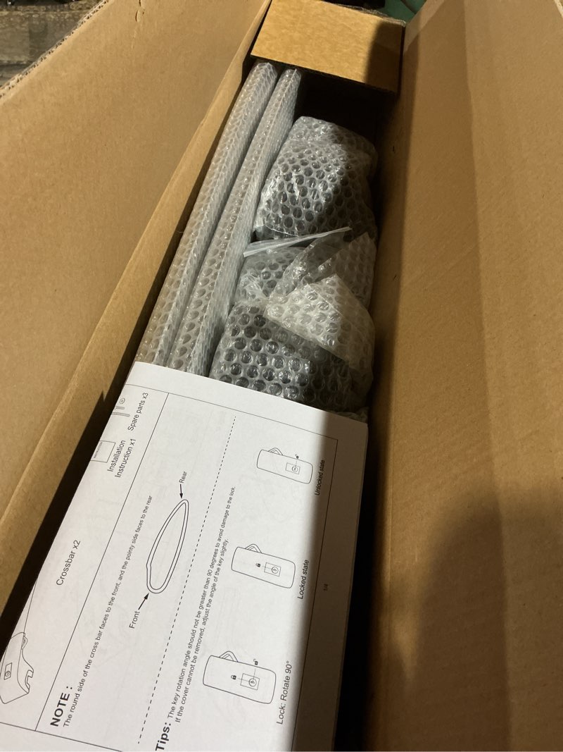 Condition photo showing Good Condition for tuyoung 300lbs lockable roof rack cross bars compatible with honda pilot 2023-2026 sport trailsport touring elite with raised rails (not for lx & ex-l),heavy duty aluminum roof crossbar luggage compatible with pilot 23-26