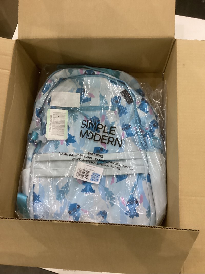 Condition photo showing New/Like New for Simple Modern Disney Ellis Backpack for School | Medium 20L Elementary Middle and High School Bookbag for Kids and Teens | Girls and Boys | Tropical Stitch Medium | 20 Liter Disney: Tropical Stitch