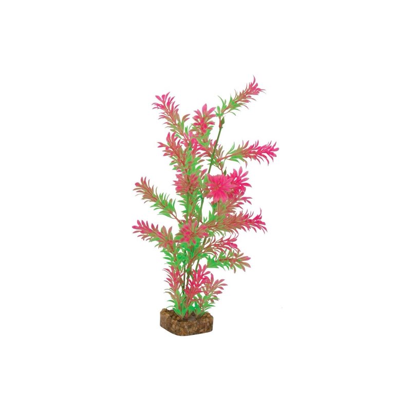GloFish Green and Pink Large Fluorescent Under Blue LED Light Decor Aquarium Plant