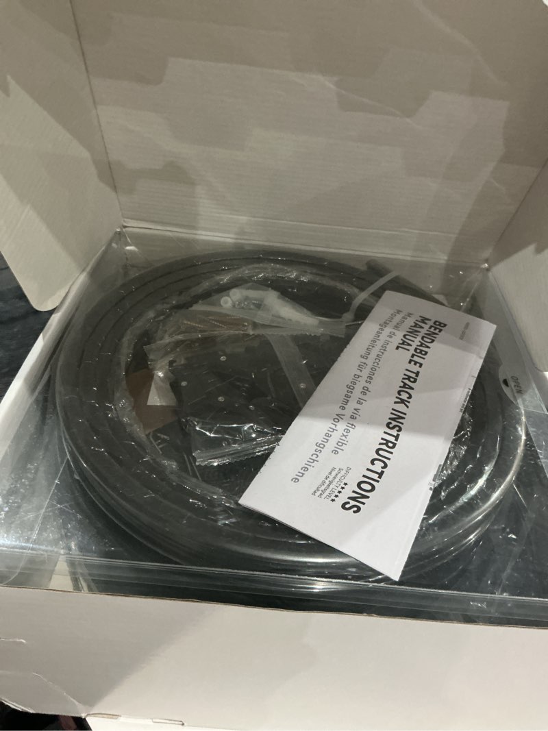 Condition photo showing Good Condition for 100% Blackout Accordion Room Divider Curtains - with Flexible Ceiling Track Total Privacy Sound Proof Curtains Suitable for Bedroom Patio Sliding Door(Black, W100 x L84, 1 Pack) 100"W x 84"L (Pack of 1) Black