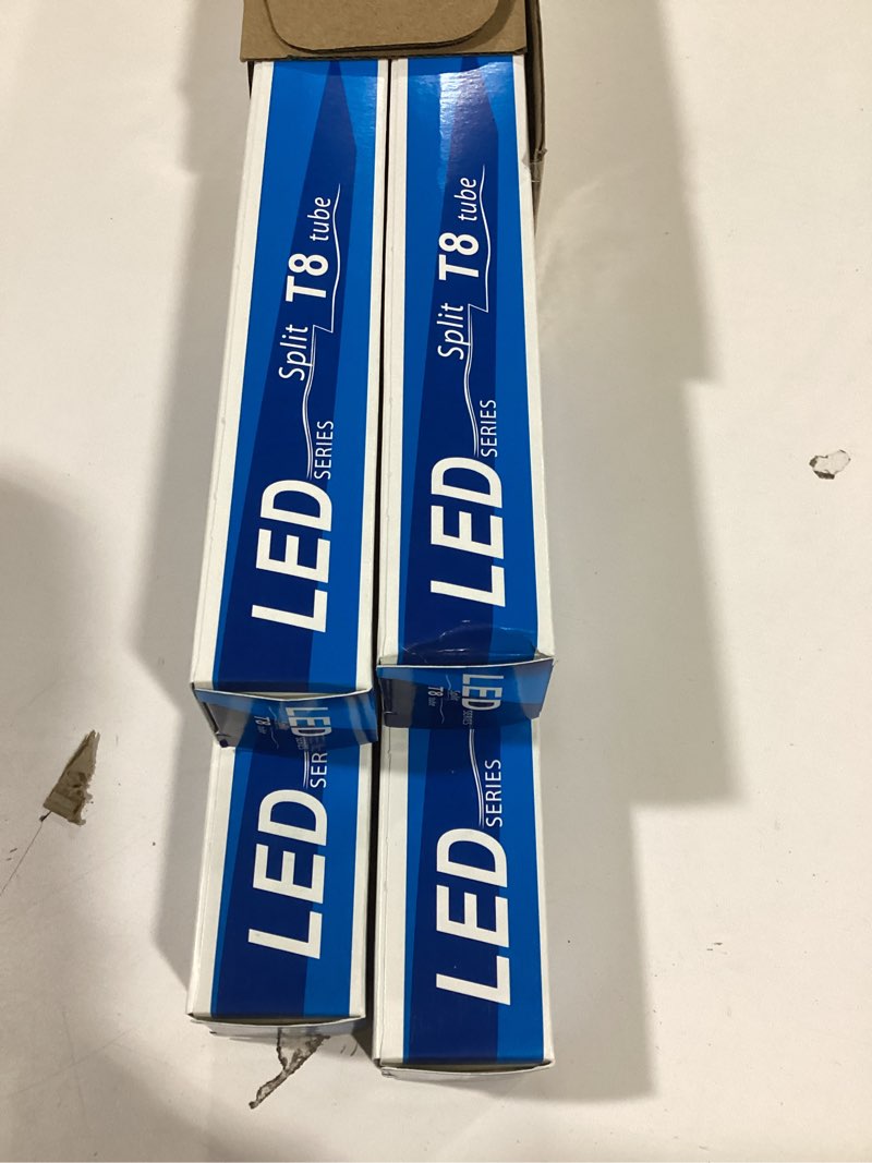 Condition photo showing Good Condition for LightingWill LED T8 Light Tube 2FT, Warm White 3000K-3500K, Dual-End Powered Ballast Bypass, 1000Lumens 10W (24W Fluorescent Equivalent), Frosted Cover, AC85-265V Lighting Tube Fixtures, 4 Pack… Warm White 2 Feet