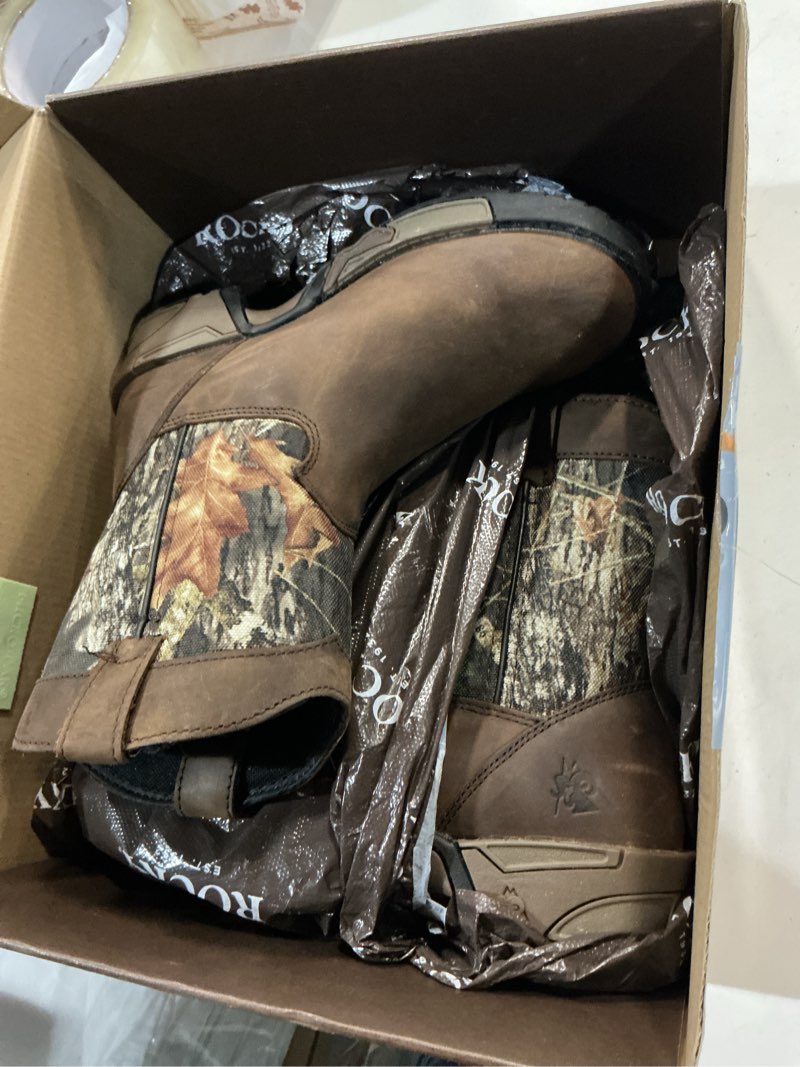 Condition photo showing Good Condition for (size 34)rocky kids' aztec wellington boot 3 big kid mossy oak break up infinity