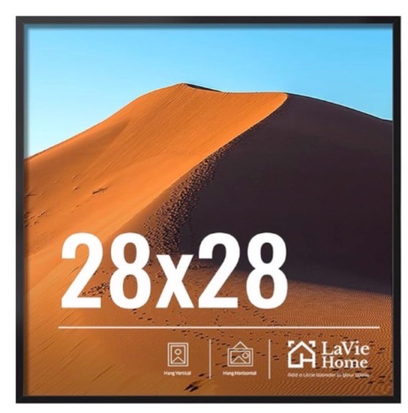  LaVie Home 28x28 Picture Frame Black, Puzzles Frame for Wall Decoration, Classic Black Minimalist Style Suitable for Decorating Houses, Offices, Hotels, Puzzles Posters Photos or Artwork?1 Pack?