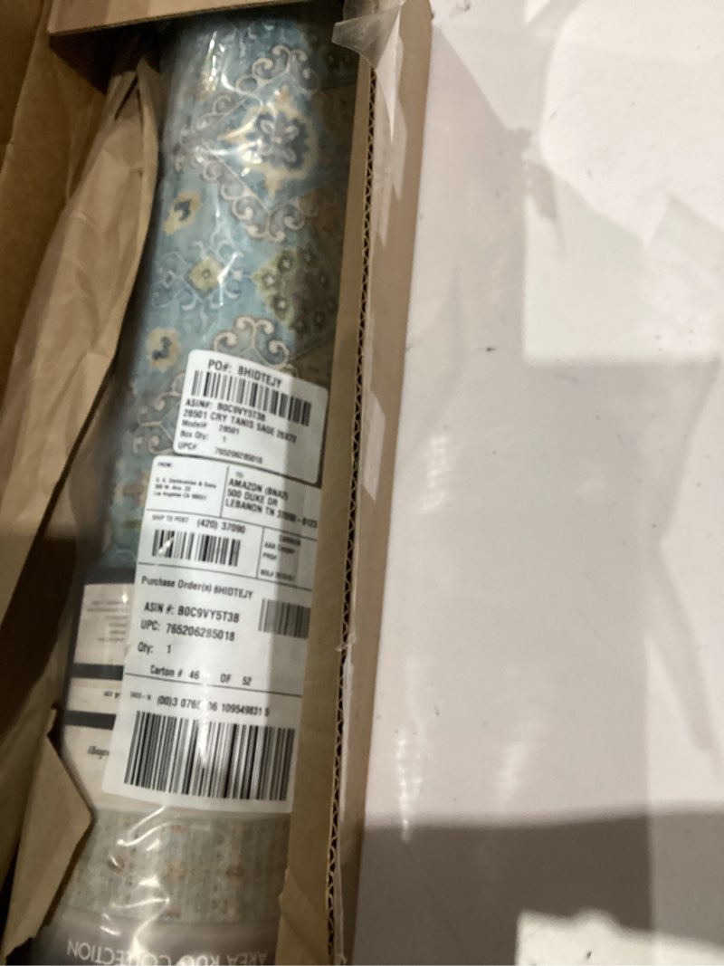 Condition photo showing New/Like New for Gertmenian Indoor Boho Rug - 2x6 Runner, Non Slip, Super Strong, Ideal for High Traffic Areas in Entryway, Bedroom, Kitchen - Tanis, Sage, 28501 Tanis, Sage 2'6" x 6' (Runner)