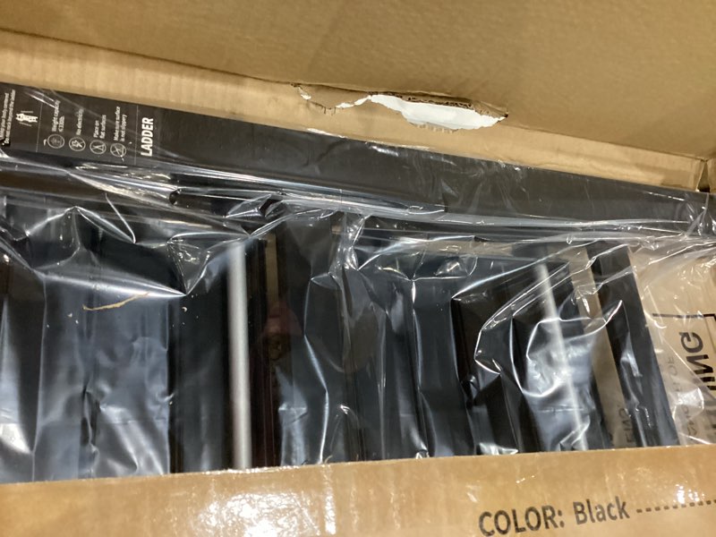 Condition photo showing Good Condition for HillhutApex 2 Step Ladder, Lightweight Portable 2 Step Stool with Anti-Slip Wide Pedal, 330lbs Capacity Aluminum Ladder for Household,Office,Library(Black) Black 2 Step